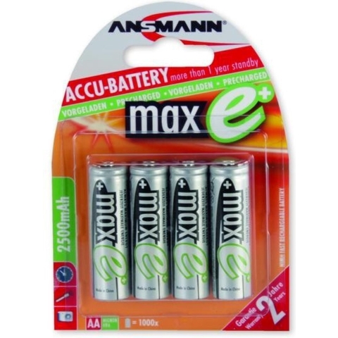 Ansmann maxE HR06 Oplaadbare AA batterij (penlite) NiMH 2500 mAh 1.2 V 4 stuk(s)