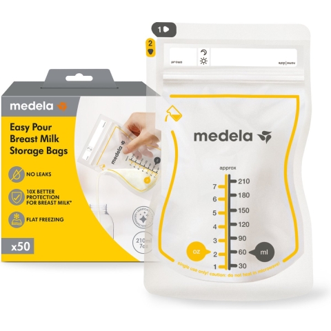Medela Moedermelk Bewaarzakjes met Schenktuit 210cc