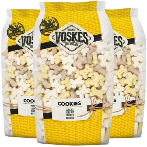 3x Voskes Mini Kluifjes Mix 750 gr