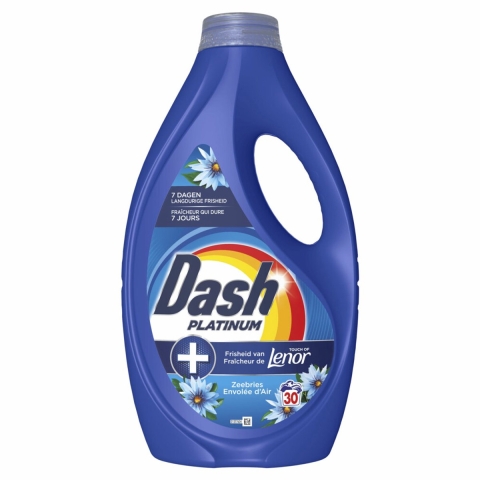 2e halve prijs: Dash Vloeibaar Wasmiddel Zeebries 30 Wasbeurten 1350 ml
