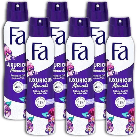 6x Fa Deodorant Spray Luxurious Moments 150 ml