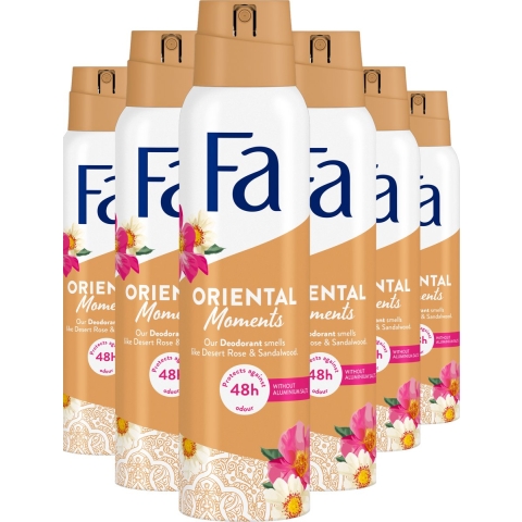 6x Fa Deodorant Spray Oriental Moments 150 ml