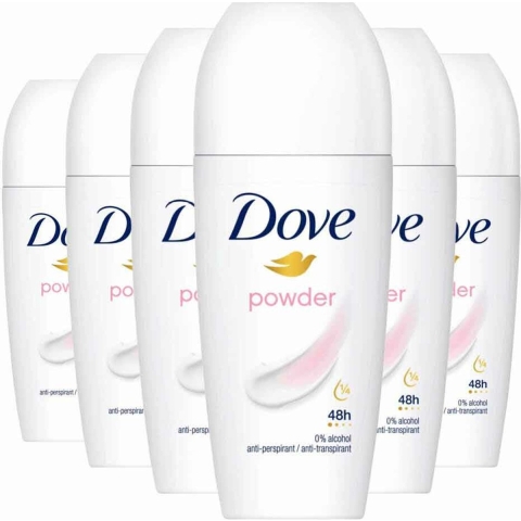 6x Dove Deodorant Roll-On Powder 50 ml