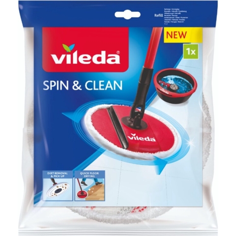 2x Vileda Spin&Clean - Vervanging Wit en Rood