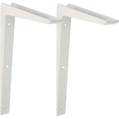 AMIG Plankdrager/planksteun van aluminium - 2x - gelakt wit - H300 x B200 mm -