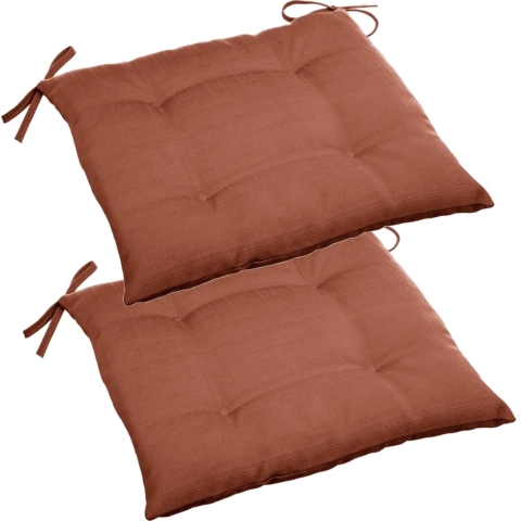 Hesperide Stoelkussens - Set van 4x stuks - binnen/ buiten stoelen - bruin - 40 x 4 cm -