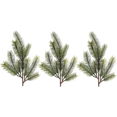 Kersttak/dennentak - 6x - groen - L36 cm - kerstversiering - dennentakken -