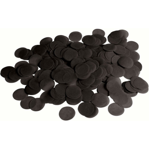 8x zakjes van 100 gram party confetti kleur zwart -
