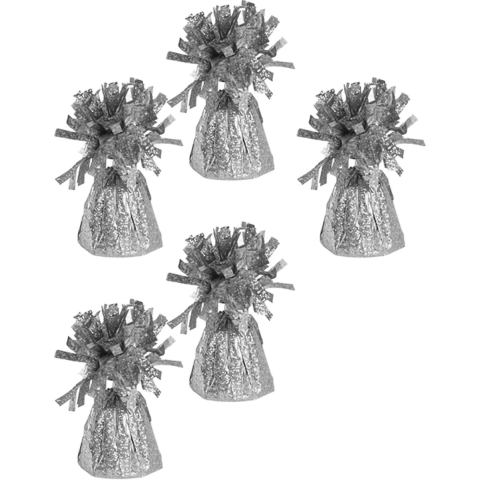 Ballon gewichtjes - 10x - zilver/glitter - 170 gram - gewichtjes voor helium ballontrosjes -