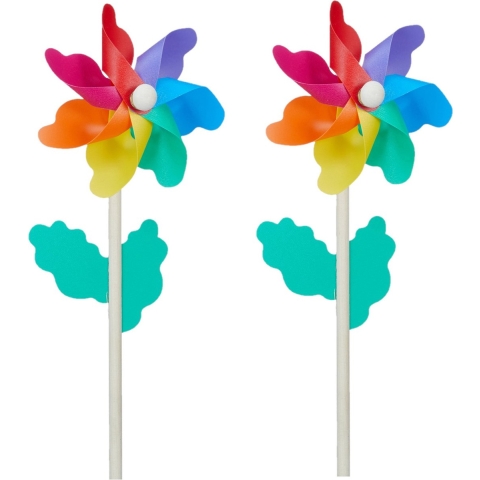 Windmolen tuin/strand - 4x - Speelgoed - Multi kleuren - 30 cm -