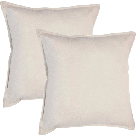 Bank/sierkussens Sophia - 2x stuks - 45 x 45 cm - polyester met rits -
