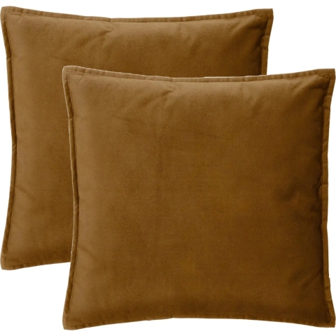 Bank/sierkussens Sophia - 2x stuks - 45 x 45 cm - polyester met rits -