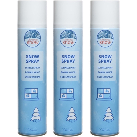 Sneeuwspray - 4x - wit - 300 ml - spuitsneeuw - kunstsneeuw - nepsneeuw - sneeuw decoratie -