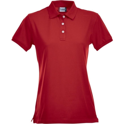 Clique 028241 Stretch Premium Polo Ladies - Rood - M