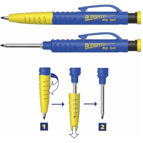 Meister BLEISPITZ Dieptemarker Bleispitz 2In1 Dry Set - WU9450050