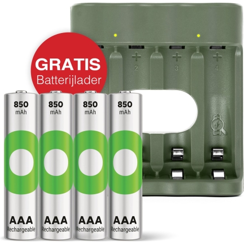 GP Batterijlader | USB 3H met 4x850mA AAA batterij | PROMO - A3503060