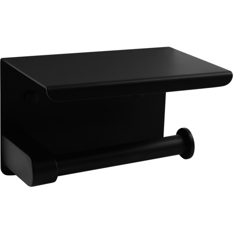 Cornat Toiletrolhouder Planchet Zwart - T364205