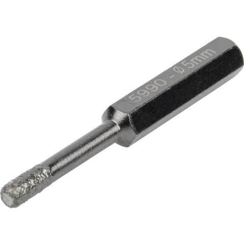 Wolfcraft Droogboor | Met diamant bestrooid | Zeskantschacht | Ø5mm | 1 stuk - 5990000