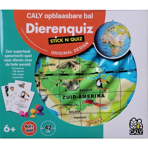 Stick N Quiz 42 opblaasbare bol dieren & quiz