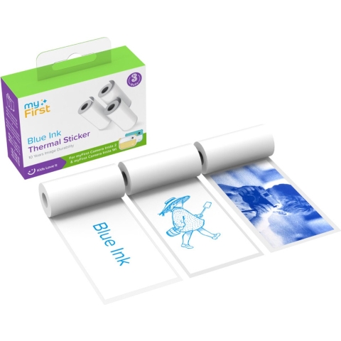 myFirst Thermal Sticker Wit, Blauw Inkt