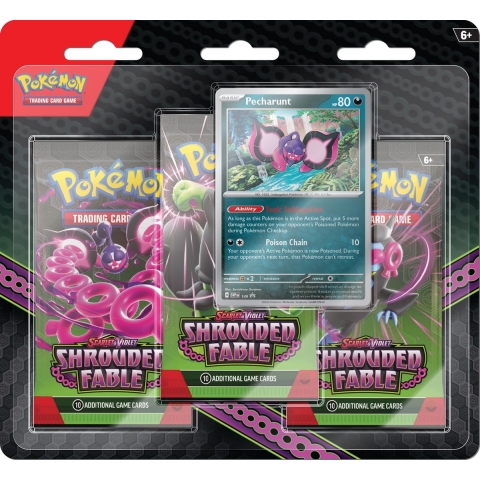 Pokemon TCG Scarlet & Violet Shrouded Fable 3-Pack - Pecharunt