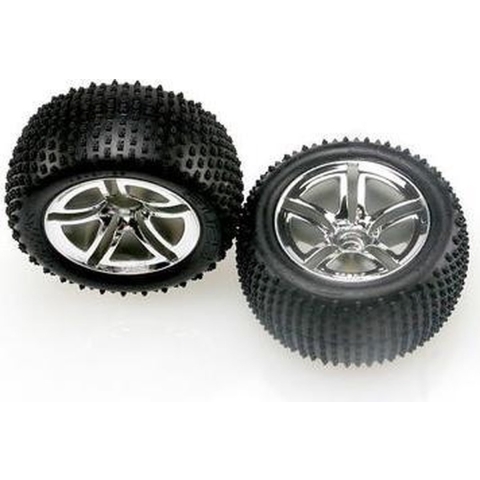 Tires & wheels, assembled, glued (2.8") (jato twin-spoke wheels, alias tires, foam inserts) (nitro rear) (2)