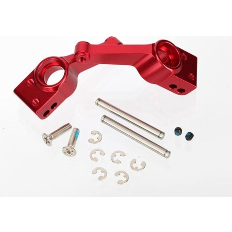 Carriers, stub axle (red-anodized 6061-T6 aluminium) (rear) (2) (TRX-1952A)