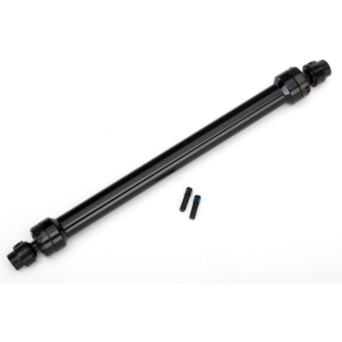 Driveshaft, center rear, 6061-T6 aluminum (black-anodized) (fully assembled)/ 3mm screw pin (2)