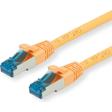 VALUE Patchkabel Kat.6A (Class EA) S/FTP (PiMF), LSOH, geel, 10 m