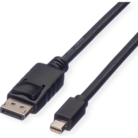ROLINE DisplayPort kabel, DP M - Mini DP M, zwart, 1,5 m