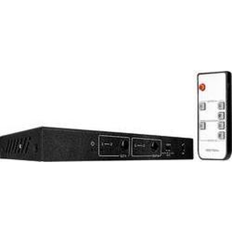 LINDY 2x2 HDMI 18G Matrix Switch 2 + 2 poorten HDMI-Matrix-switch 4096 x 2160 Pixel Zwart