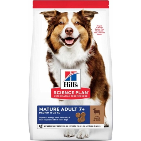 Hill&apos;s Mature Adult Medium met lam & rijst hondenvoer 14 kg