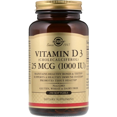 Solgar Vitamine D-3 1000 IU Softgels