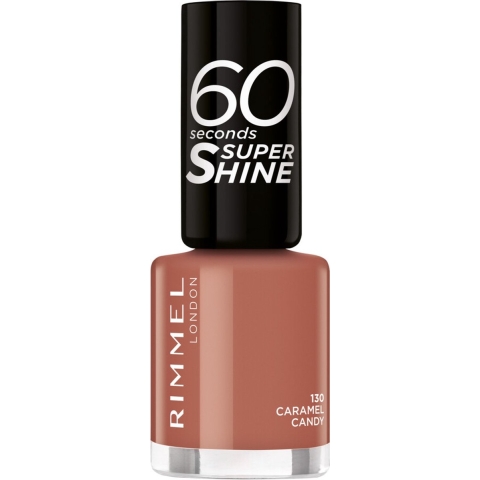 3x Rimmel Nagellak 60 Seconds SuperShine 130 Caramel Candy 8 ml