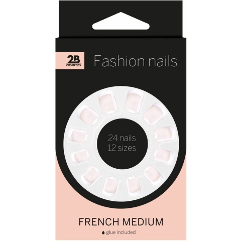 6x 2B Nepnagels French Medium 27 stuks