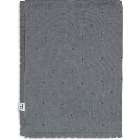 Deken Wieg Jollein 75x100 Pointelle Storm Grey