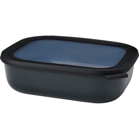 Multikom cirqula rechthoekig 2000 ml nordic black - Mepal