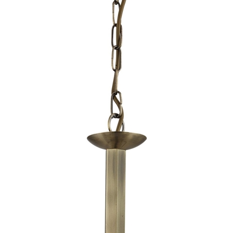 Searchlight Richmond - Luster - Ø 52 X 94 Cm - Antiek Messing