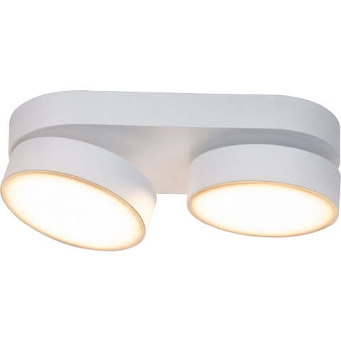 Lutec Stanos - Opbouwspot 2L - Slimme Verlichting - Lutec Connect - 22 X 10 X 5,5 Cm - 13,6W LED Incl. - Dimfunctie Via App - 2700K-6500K - Wit