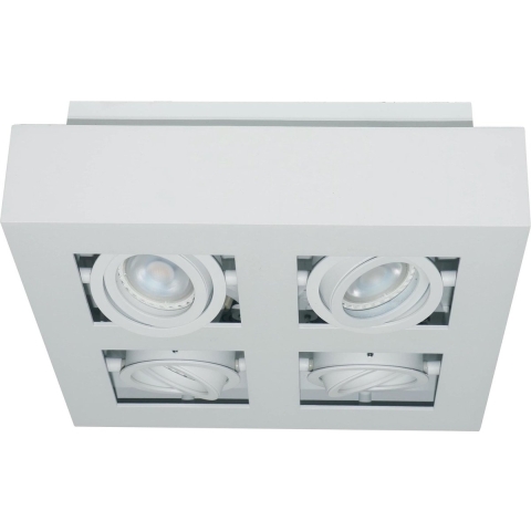 Artdelight Bosco - Opbouwspot 4L - 25 X 25 X 8,6 Cm - Wit