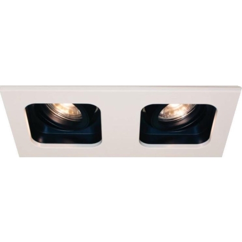 Artdelight Moggio - Inbouwspot - 200 X 100 Mm, 2x Ø 89 Mm Inbouwmaat - Wit/zwart