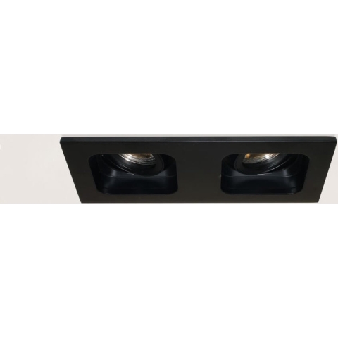 Artdelight Moggio - Inbouwspot - 200 X 100 Mm, 2 X Ø 89 Mm Inbouwmaat - Zwart