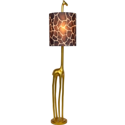 Lucide Extravaganza Miss Tall - Vloerlamp - Ø 31,5 X 160 Cm - Mat Goud