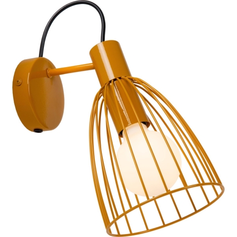 Lucide Macarons - Wandlamp - Ø 15 X 19,5 X 29 Cm - Okergeel