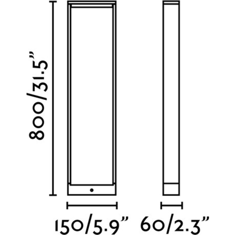 Faro Alp - Tuinpaal - 15 X 6 X 80 Cm - 7W LED Incl. - IP54 - Donkergrijs