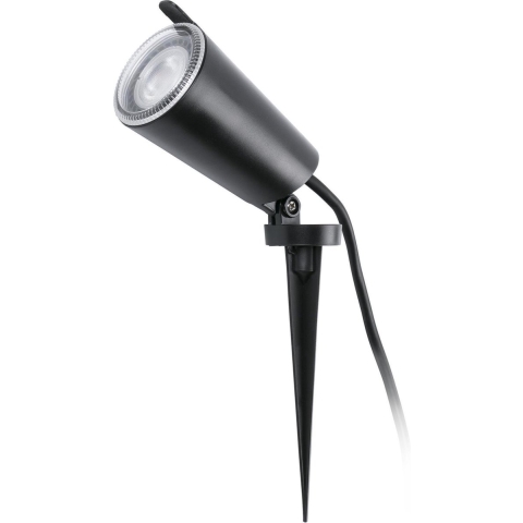 Faro Toni - Buiten Wandverlichting/grondspot Op Piek - Ø 8,4 X 17 Cm - IP65 - Mat Zwart