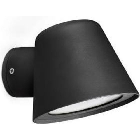 Faro Gina - Wandverlichting - 11,5 X 15 X 9 Cm - IP44 - Mat Zwart