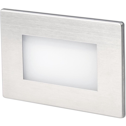 Faro Gron - Inbouw Wandverlichting - 10,5 X 5 X 6,5 Cm - 1W LED Incl. - IP65 - Satijn Inox