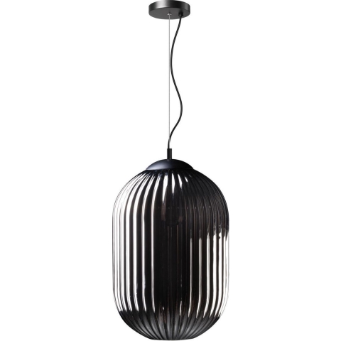 ETH Glamm - Hanglamp - Ø 30 X 165 Cm - Zwart
