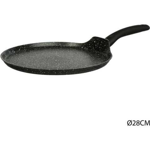 Pannenkoekenpan - Alle kookplaten geschikt - zwart - dia 28 cm -